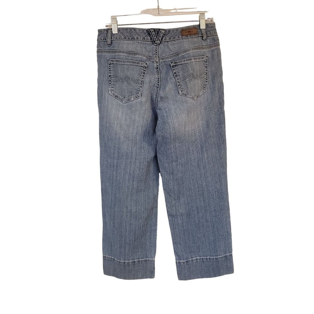 Tommy Hilfiger Cropped wide leg Jeans size 4 American Hope Rise mid‎ wash blue - Picture 2 of 10